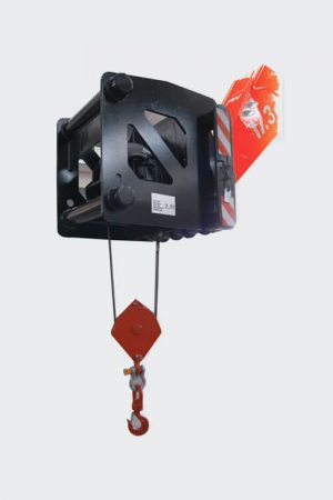 Winch for fork carrier plate